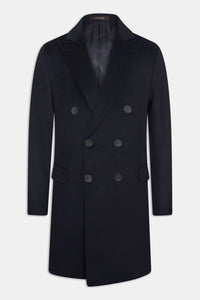 SEBASTIAN DOUBLE BREASTED COAT - DARK BLUE