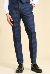 SLIM CHECK SUIT TROUSER