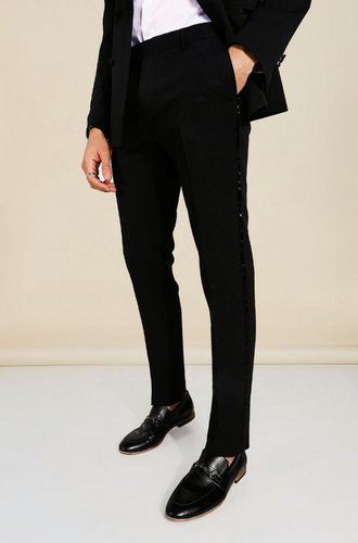 SKINNY TUXEDO SUIT TROUSERS