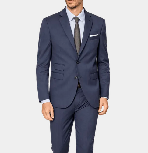 Blue Wool Blends Suit