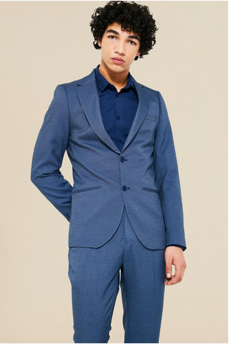 SINGLE BREASTED SKINNY BIRDEYE SUIT JACKET