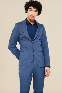 SINGLE BREASTED SKINNY BIRDEYE SUIT JACKET