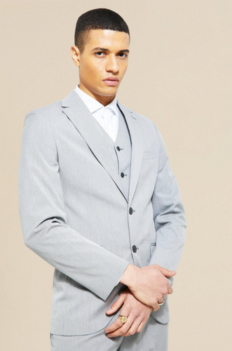 SKINNY SINGLE BREASTED SUIT JACKET