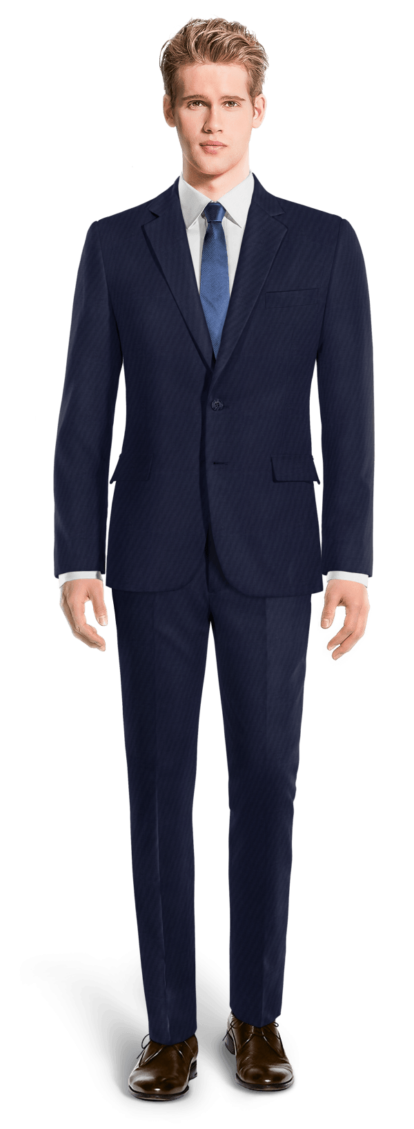 Blue 100% wool Suit