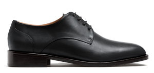 Derby dress shoes - black italian calf leather